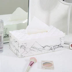 Individuell bedruckter, modischer Taschentuchhalter für den Haushalt, Marmor-Kunststoff-Taschentuchbox