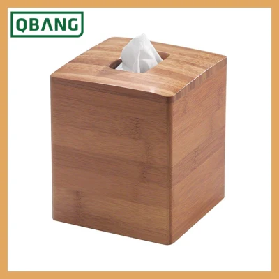 Quadratische Form Bambus Auto Tissue Box Papierhalter Tissue Container für den heißen Verkauf